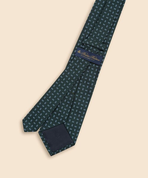 BROOKS BROTHERS(ブルックスブラザーズ)の「シルク レクタングルモチーフ ジャカードタイ(ネクタイ・メンズ・バーガンディー/ネイビー/グリーン・ONE SIZE)」の4枚目の写真