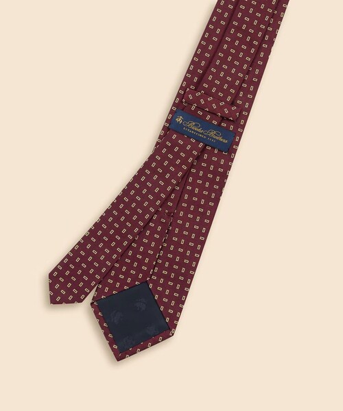 BROOKS BROTHERS(ブルックスブラザーズ)の「シルク レクタングルモチーフ ジャカードタイ(ネクタイ・メンズ・バーガンディー/ネイビー/グリーン・ONE SIZE)」の8枚目の写真