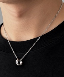 ARROWM（アローム）の「ARROWM トリプルインターロック ミニリングネックレス（ネックレス）」