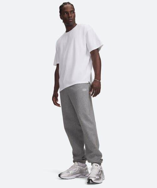 UNDER ARMOUR（アンダーアーマー）の「UAライバルフリース ジョガーパンツ（ライフスタイル/メンズ）（その他パンツ・メンズ・グレー×ホワイト・M/XL/L/3XL/2XL/S）」の3枚目の写真
