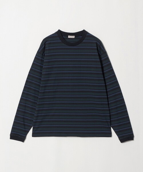 BEAUTY&YOUTH UNITED ARROWS(ビューティーアンドユースユナイテッドアローズ)の「ラフィー マルチ ボーダー クルーネック カットソー(Tシャツ/カットソー・メンズ・ダークブラウン/ネイビー/オフホワイト・L/XL/M/S)」の3枚目の写真