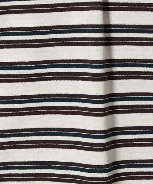 BEAUTY&YOUTH UNITED ARROWS(ビューティーアンドユースユナイテッドアローズ)の「ラフィー マルチ ボーダー クルーネック カットソー(Tシャツ/カットソー・メンズ・ダークブラウン/ネイビー/オフホワイト・L/XL/M/S)」の9枚目の写真
