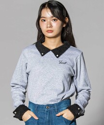 ZIDDY（ジディ）の「シャギーカラーリブトップス(130~160cm)（Tシャツ/カットソー）」