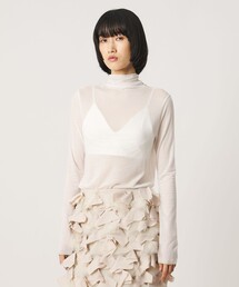 <AEWEN MATOPH>シアー ハイネック カットソー