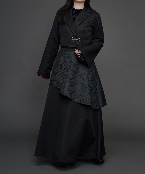 Ellno de Mavie(エルノデメヴィ)の「JQレイヤードフレアスカート/SETUP対応(スカート・レディース・ブルーグレー/ブラック・FREE)」の6枚目の写真