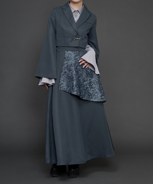 Ellno de Mavie(エルノデメヴィ)の「JQレイヤードフレアスカート/SETUP対応(スカート・レディース・ブルーグレー/ブラック・FREE)」の7枚目の写真