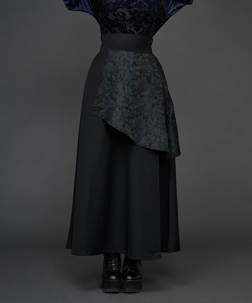 Ellno de Mavie(エルノデメヴィ)の「JQレイヤードフレアスカート/SETUP対応(スカート・レディース・ブルーグレー/ブラック・FREE)」の8枚目の写真