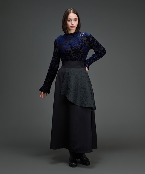 Ellno de Mavie(エルノデメヴィ)の「JQレイヤードフレアスカート/SETUP対応(スカート・レディース・ブルーグレー/ブラック・FREE)」の18枚目の写真