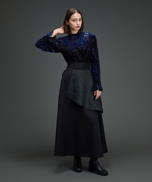Ellno de Mavie(エルノデメヴィ)の「JQレイヤードフレアスカート/SETUP対応(スカート・レディース・ブルーグレー/ブラック・FREE)」の19枚目の写真