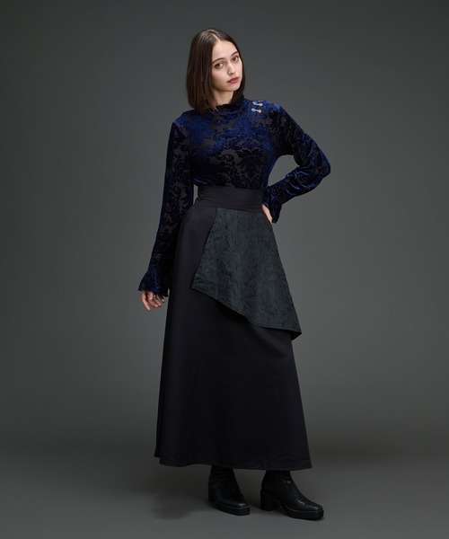 Ellno de Mavie(エルノデメヴィ)の「JQレイヤードフレアスカート/SETUP対応(スカート・レディース・ブルーグレー/ブラック・FREE)」の20枚目の写真