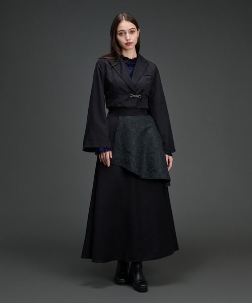 Ellno de Mavie(エルノデメヴィ)の「JQレイヤードフレアスカート/SETUP対応(スカート・レディース・ブルーグレー/ブラック・FREE)」の13枚目の写真