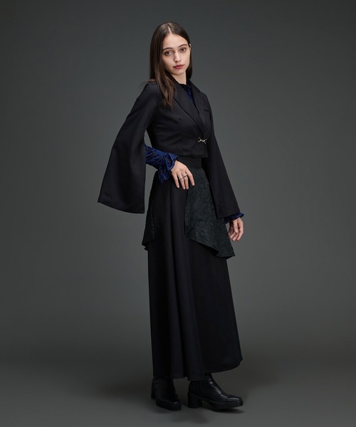 Ellno de Mavie(エルノデメヴィ)の「JQレイヤードフレアスカート/SETUP対応(スカート・レディース・ブルーグレー/ブラック・FREE)」の15枚目の写真