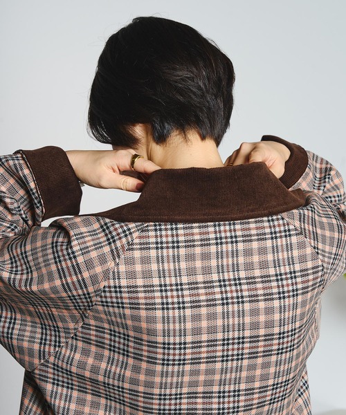 CREOLME(クレオルム)の「(CREOLME)CHECK SINGLE COAT(ステンカラーコート・レディース・ブラック/オレンジ・S/M)」の14枚目の写真