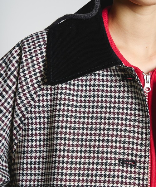 CREOLME(クレオルム)の「(CREOLME)CHECK SINGLE COAT(ステンカラーコート・レディース・ブラック/オレンジ・S/M)」の4枚目の写真