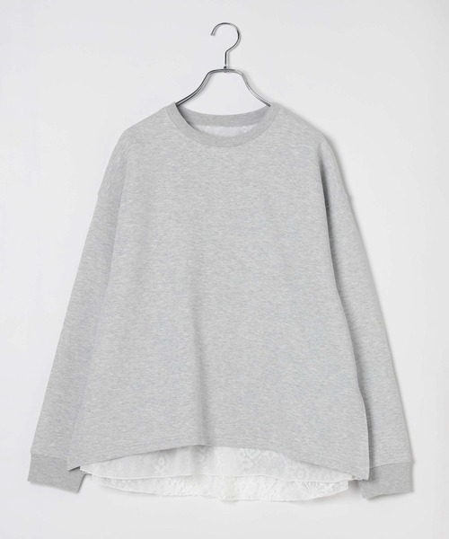LEPSIM(レプシィム)の「《パフエアシリーズ》バックレースプルオーバー 1068680(Tシャツ/カットソー・レディース・ブラック/ブラウン/グレー/グレイッシュベージュ・FREE)」の3枚目の写真