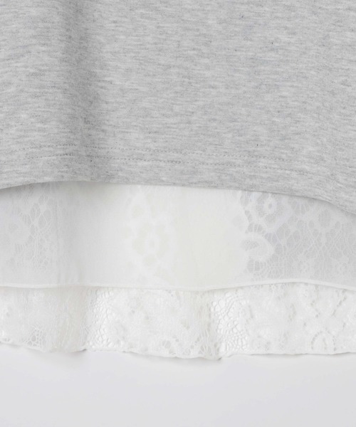 LEPSIM(レプシィム)の「《パフエアシリーズ》バックレースプルオーバー 1068680(Tシャツ/カットソー・レディース・ブラック/ブラウン/グレー/グレイッシュベージュ・FREE)」の6枚目の写真