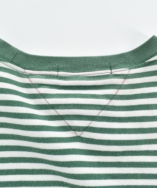 TOMMY HILFIGER(トミーヒルフィガー)の「【USED】90's TOMMY HILFIGER ボーダー Tシャツ(Tシャツ/カットソー・メンズ・グリーン・LARGE)」の5枚目の写真