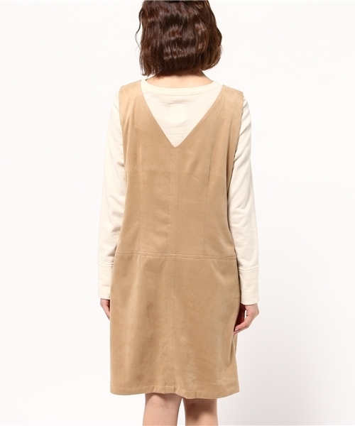 ROPE' PICNIC(ロペピクニック)の「フェイクスェードワンピース(ワンピース・レディース・ピンク/グレー/ベージュ・38)」の6枚目の写真