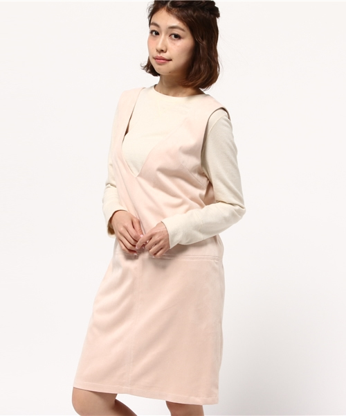 ROPE' PICNIC(ロペピクニック)の「フェイクスェードワンピース(ワンピース・レディース・ピンク/グレー/ベージュ・38)」の13枚目の写真