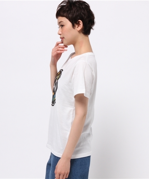 WEGO（ウィゴー）の「WEGO/80sサーフTシャツ（Tシャツ/カットソー・レディース・ホワイト/ライトイエロー・FREE）」の4枚目の写真