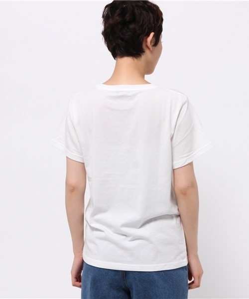 WEGO（ウィゴー）の「WEGO/80sサーフTシャツ（Tシャツ/カットソー・レディース・ホワイト/ライトイエロー・FREE）」の5枚目の写真