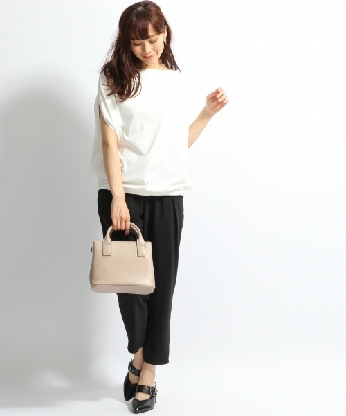 A part by（アパートバイ）の「スクエア2WAYトートバッグ 730150 （ショルダーバッグ・レディース・ライトグレー/ブラック/ベージュ・FREE）」の5枚目の写真