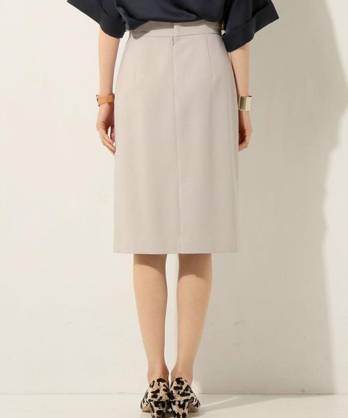 UNITED ARROWS（ユナイテッドアローズ）の「UBCE ハイウエスト サイドバックル タック スカート（スカート・レディース・ライトピンク/ダークグリーン/ネイビー・36/40/38）」の8枚目の写真