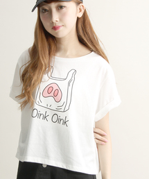 WEGO | WEGO/ユニークアートクロップドTシャツ(Tシャツ/カットソー)
