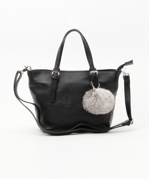 BEAU'RE SECOND（ビュレセカンド）の「【Beau're Second】ファーチャームツキミニトート/BS-1807（トートバッグ・レディース・ブラック/ブラウン/ネイビー/ブルー・FREE）」の11枚目の写真