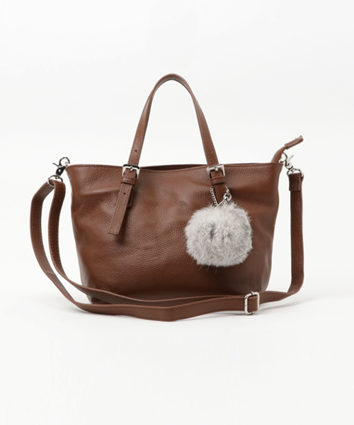 BEAU'RE SECOND（ビュレセカンド）の「【Beau're Second】ファーチャームツキミニトート/BS-1807（トートバッグ・レディース・ブラック/ブラウン/ネイビー/ブルー・FREE）」の12枚目の写真