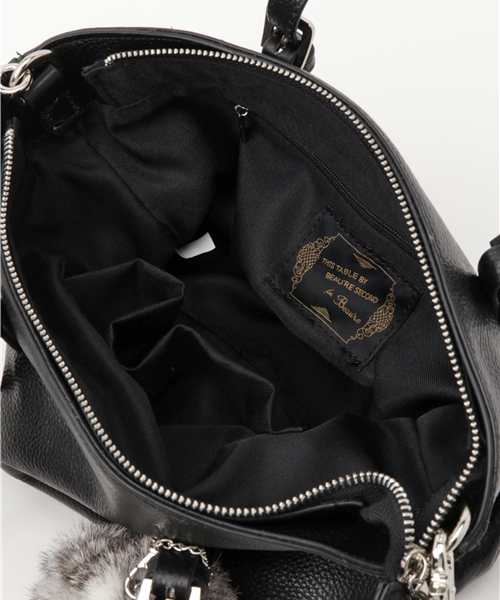 BEAU'RE SECOND（ビュレセカンド）の「【Beau're Second】ファーチャームツキミニトート/BS-1807（トートバッグ・レディース・ブラック/ブラウン/ネイビー/ブルー・FREE）」の16枚目の写真