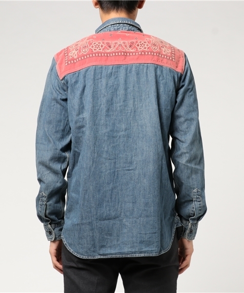 Denim & Supply Ralph Lauren(デニムアンドサプライラルフローレン)の「バンダナヨーク シャンブレーシャツ(シャツ/ブラウス・メンズ・ネイビー系6・MEDIUM/LARGE/X-SMALL/SMALL)」の8枚目の写真