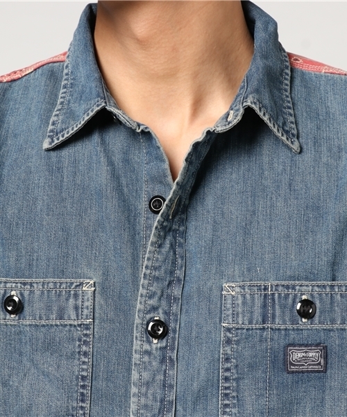 Denim & Supply Ralph Lauren(デニムアンドサプライラルフローレン)の「バンダナヨーク シャンブレーシャツ(シャツ/ブラウス・メンズ・ネイビー系6・MEDIUM/LARGE/X-SMALL/SMALL)」の9枚目の写真