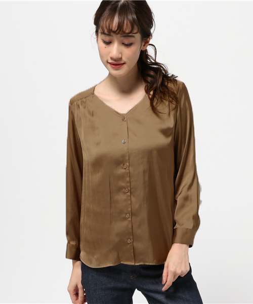 N.（N. Natural Beauty Basic）（エヌエヌナチュラルビューティーベーシック）の「ビエラブラウス（シャツ/ブラウス・レディース・ブラック/ホワイト/ブラウン/ピンク・MEDIUM）」の12枚目の写真