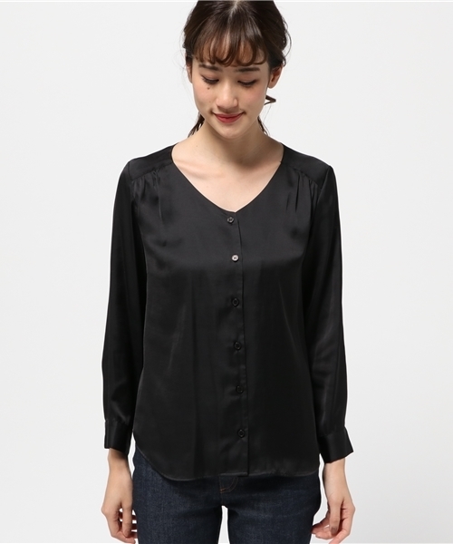 N.（N. Natural Beauty Basic）（エヌエヌナチュラルビューティーベーシック）の「ビエラブラウス（シャツ/ブラウス・レディース・ブラック/ホワイト/ブラウン/ピンク・MEDIUM）」の5枚目の写真