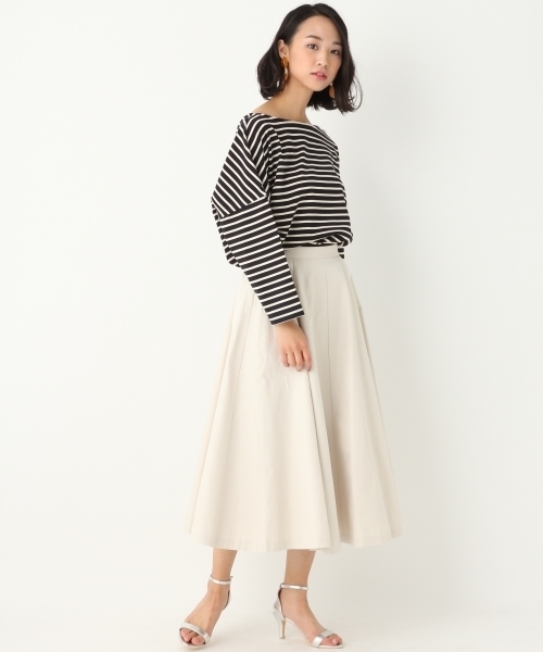 A part by（アパートバイ）の「Cボーダーウシロカシュクール8S 751909 （Tシャツ/カットソー・レディース・イエロー/ネイビー/レッド・FREE）」の5枚目の写真