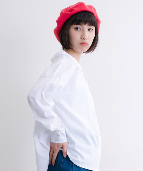 MERLOT（メルロー）の「ルーズニットベレー帽　6923（ハンチング/ベレー帽・レディース・ブラウン/グリーン/ピンク/ブルー/ベージュ/ネイビー/マスタード/オレンジ/ブラック・FREE）」の9枚目の写真