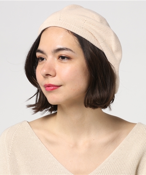 MERLOT（メルロー）の「ルーズニットベレー帽　6923（ハンチング/ベレー帽・レディース・ブラウン/グリーン/ピンク/ブルー/ベージュ/ネイビー/マスタード/オレンジ/ブラック・FREE）」の20枚目の写真