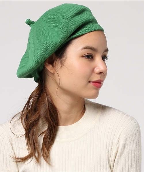 MERLOT（メルロー）の「ルーズニットベレー帽　6923（ハンチング/ベレー帽・レディース・ブラウン/グリーン/ピンク/ブルー/ベージュ/ネイビー/マスタード/オレンジ/ブラック・FREE）」の21枚目の写真