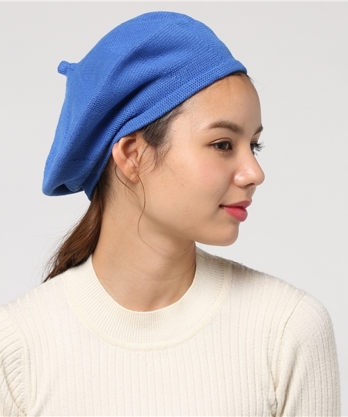 MERLOT（メルロー）の「ルーズニットベレー帽　6923（ハンチング/ベレー帽・レディース・ブラウン/グリーン/ピンク/ブルー/ベージュ/ネイビー/マスタード/オレンジ/ブラック・FREE）」の15枚目の写真