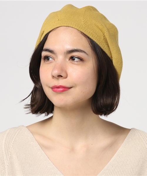 MERLOT（メルロー）の「ルーズニットベレー帽　6923（ハンチング/ベレー帽・レディース・ブラウン/グリーン/ピンク/ブルー/ベージュ/ネイビー/マスタード/オレンジ/ブラック・FREE）」の16枚目の写真