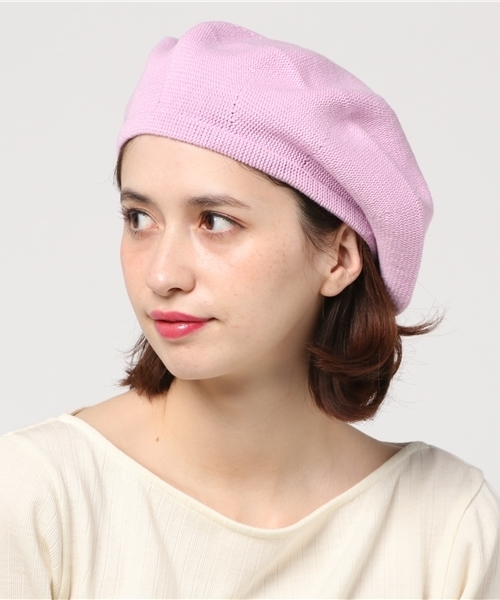 MERLOT（メルロー）の「ルーズニットベレー帽　6923（ハンチング/ベレー帽・レディース・ブラウン/グリーン/ピンク/ブルー/ベージュ/ネイビー/マスタード/オレンジ/ブラック・FREE）」の17枚目の写真