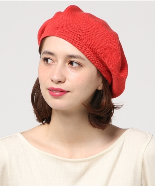 MERLOT（メルロー）の「ルーズニットベレー帽　6923（ハンチング/ベレー帽・レディース・ブラウン/グリーン/ピンク/ブルー/ベージュ/ネイビー/マスタード/オレンジ/ブラック・FREE）」の14枚目の写真