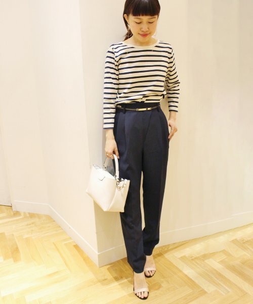 Le Minor（ルミノア）の「LE MINOR LM20G 704 バック Vネックプルオーバー◆（Tシャツ/カットソー・レディース・ダークブルー/ホワイト系その他・FREE）」の12枚目の写真