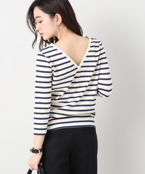 Le Minor（ルミノア）の「LE MINOR LM20G 704 バック Vネックプルオーバー◆（Tシャツ/カットソー・レディース・ダークブルー/ホワイト系その他・FREE）」の11枚目の写真