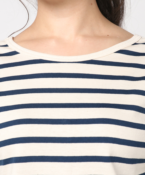 Le Minor（ルミノア）の「LE MINOR LM20G 704 バック Vネックプルオーバー◆（Tシャツ/カットソー・レディース・ダークブルー/ホワイト系その他・FREE）」の16枚目の写真