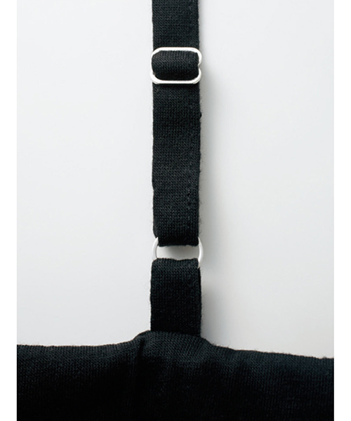 Live in comfort（リブインコンフォート）の「リブ　イン　コンフォート　すぐにコーデがキマって着脱快適　オールインワンとボーダートップスコーデセット＜ブラック＞（つなぎ/オールインワン・レディース・ブラック・MEDIUM/SMALL/LARGE/XX-LARGE/X-LARGE）」の3枚目の写真