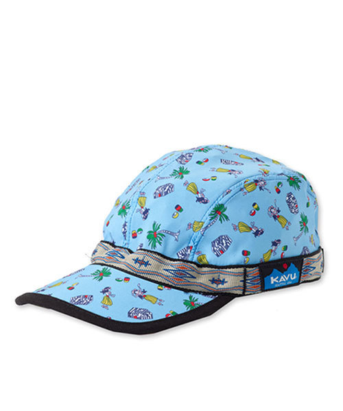 KAVU（カブー）の「【MADE IN USA】KAVU/カブー SYNTHETIC STRAPCAP/シンセティックストラップキャップ（キャップ・メンズ・ベージュ/ブラック/その他/サックスブルー/コバルトブルー/モスグリーン/ブルーグリーン・MEDIUM/LARGE）」の4枚目の写真