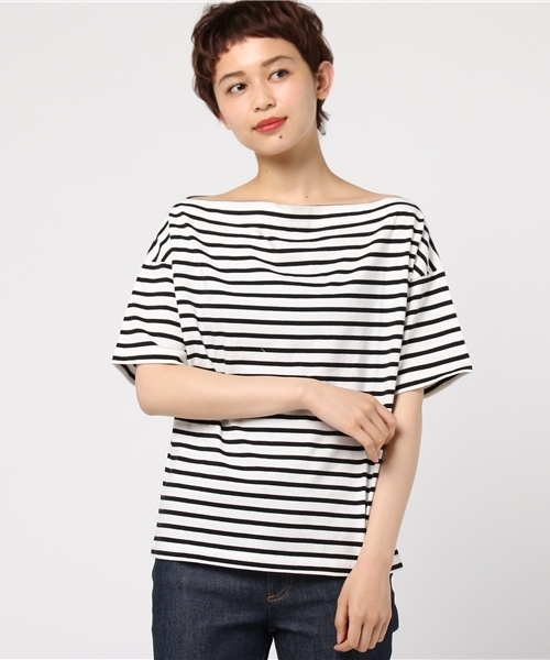 WEGO(ウィゴー)の「DISPARK/オフショルボーダーカットソー(Tシャツ/カットソー・レディース・ネイビー/レッド/ブラック・FREE)」の12枚目の写真