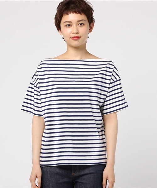 WEGO(ウィゴー)の「DISPARK/オフショルボーダーカットソー(Tシャツ/カットソー・レディース・ネイビー/レッド/ブラック・FREE)」の4枚目の写真
